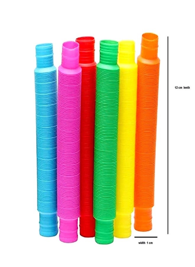 FEDDE Big Size Fidget Pop Tube Toys for Kids Pack of 6 Pcs pop tubs ( First Quality Products and Big Size and Sounds and Stretch) - Image 2